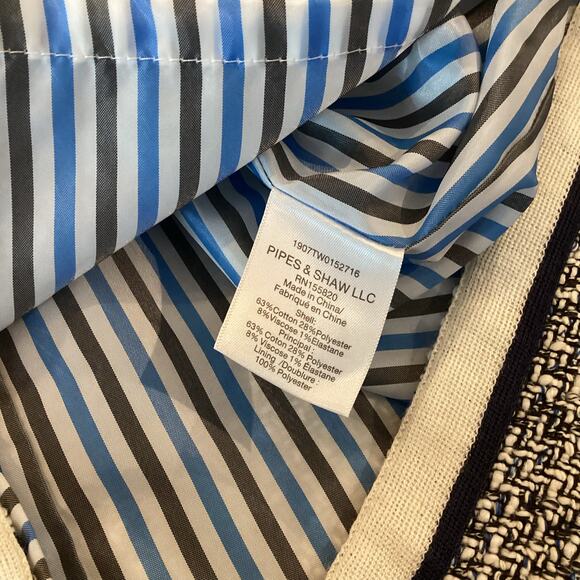 Veronica Beard Julie Tweed boucle A-Line Mini dress blue sleeveless knit 2 - Picture 10 of 10